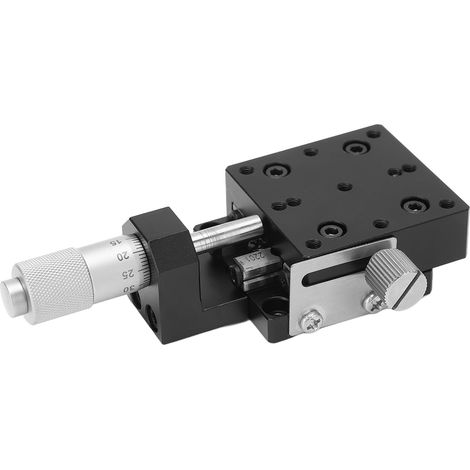 Table de déplacement linéaire manuelle de précision, plateforme de réglage fin à vis micrométrique, glissière croisée type X, coulisseau de haute exactitude (1/5)