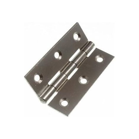 1 charnière de porte en acier plaqué zinc BZP de 63 mm (1/2)