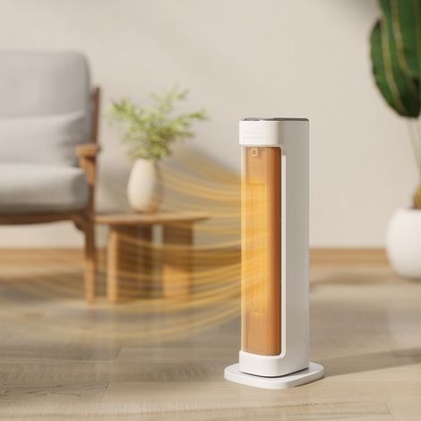 Calefactor Eléctrico Bajo Consumo 2000W con 3 Modos Termostato Regulable Protección contra Vuelcos y Sobrecalentamiento (1/5)
