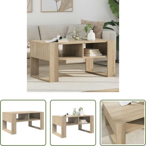 Wohnzimmer Tisch - Couchtisch Sonoma-Eiche 92 x 53 x 45 cm Holzwerkstoff (1/5)