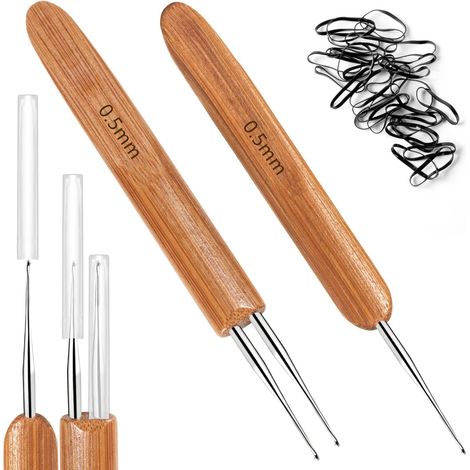 Häkelnadeln für Dreadlocks, 0,5 mm Häkelnadeln für geflochtene Dreadlocks