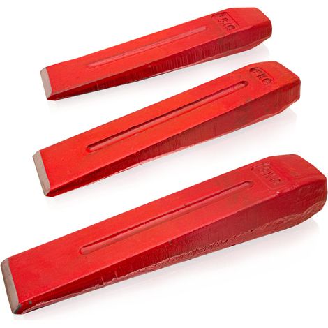Bituxx Spaltkeil Keil Holzspalter Kindling Splitter Spalter (3er Set 1,5/2/3Kg)