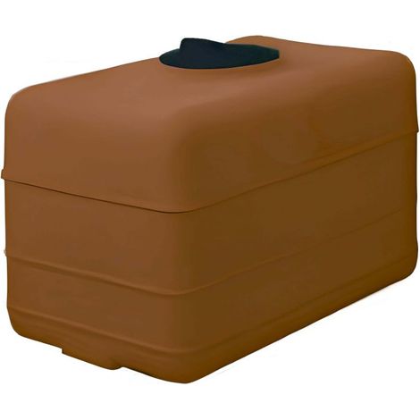 Cuve récupération eau de pluie 500L - Réservoir aérien cubique Terracotta - Polyéthylène - ELBI CB (1/5)
