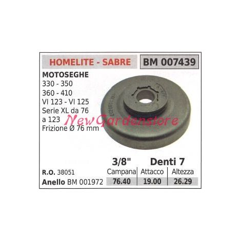 Pignone HOMELITE motore motosega 330 350 360 410 3/8' denti 7 007439