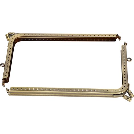 fermoirs métalliques pour sac à main, accessoires de couture et de bricolage, en alliage lisse en forme de L, 18,5 cm
