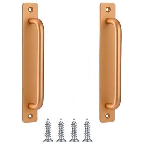 (dorée,148mm)2 Pièces Poignée de Porte de Grange Coulissante,Poignées Traction de Porte pour Grange, Porte en Bois, Jardin Extérieure,Armoire Placard (1/5)