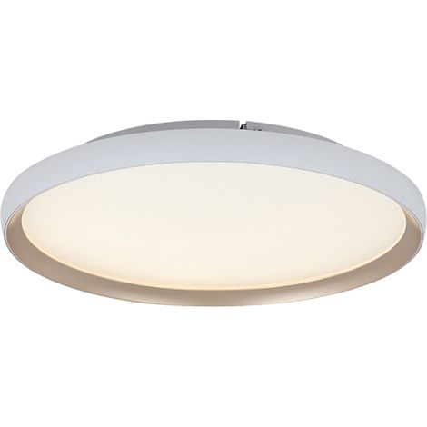Plafonnier LED D400 20W CCT IRC90 Variable Blanc Mat et Or ZAMBELIS 25185 - Blanc chaud - 3000K