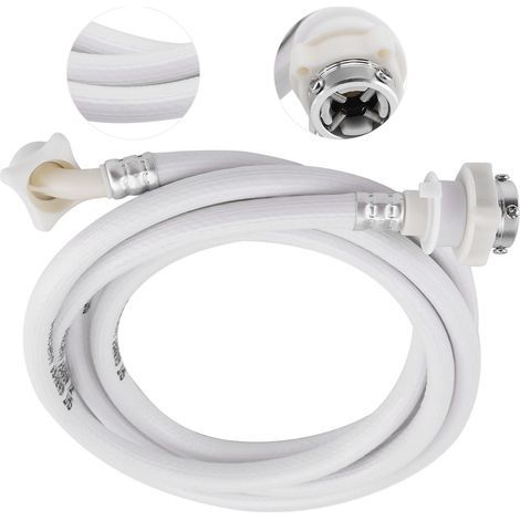 Tuyau d'arrivée d'eau pour lave-linge, connecteur de tuyau de 3 mètres, blanc, longue durée (1/5)