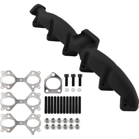 Colector de escape, hierro fundido, 10,5 x 6 x 4 pulgadas, compatible con SUV de lujo E53 2000-2006, compatible con SUV de lujo E83 2003-2005, 8 libras. (1/5)