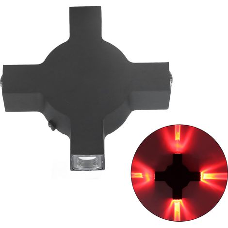 Applique murale LED 4W, faisceau lumineux linéaire décoratif à 4 LED, faisceau lumineux extérieur résistant à l'humidité pour salon, couloir, jardin, mur extérieur, éclairage créatif minimaliste moder (1/5)