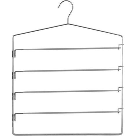 Cintre pantalons - 37 x 44,5 cm - Métal - Gris - Mixte (1/3)
