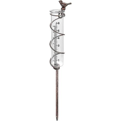 Filiyano-Pluviomètre d'extérieur, pluviomètre suspendu en métal, à motif d'oiseaux. (1/5)