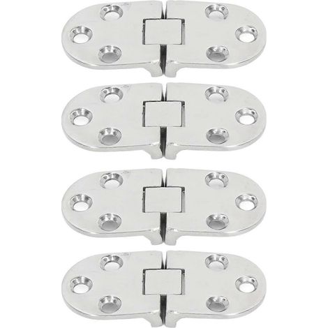 Ensemble de 4 charnières de porte avec trous de fixation, en acier inoxydable 316, charnières de remplacement pour bateaux, yachts et camping-cars (1/4)