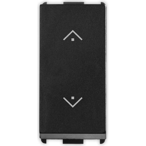 Pulsante doppio 1 polo NO+1 polo NO 10A Nero illuminabile Pixia Master 14038