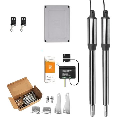 Kit d'ouvre-portes automatiques Ouvre-porte automatique WIFI maison ferme Cottage porte battante for 16ft longueur ou 600lb ouvre-porte plus proche actionneur linéaire pour accessoires de portail coul (1/5)