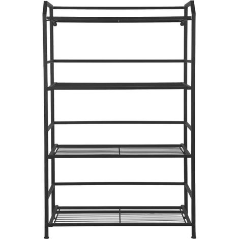 Scaffale Multiuso Evolution Struttura in Metallo Nero 67 x 30 x 116 cm (1/2)