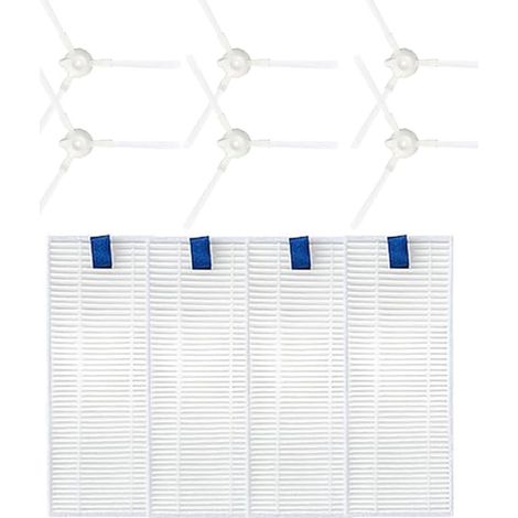 10 Pack 4 filtres + Brosse 6 côtés pour aspirateur ROWENTA explorer 20 40 45 50 série rg687 rr682 rr688 (1/5)