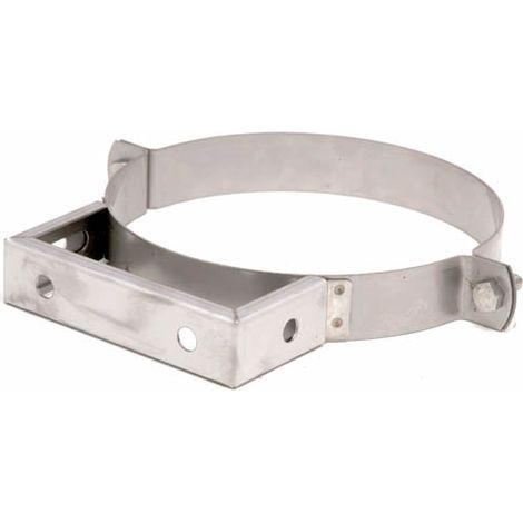 TEN – Bride murale réglable inox 304 Ø125 – Fixation pour montage tous les 2m50 – Pour espaces confinés et chantiers humides