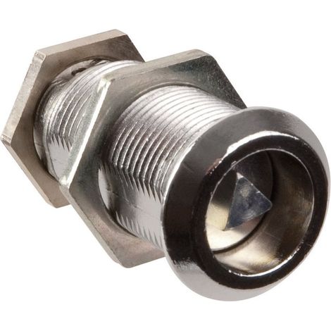 Serrure à triangle pour coffret technique – Zamak – Longueur 32.5 à 34.5 mm – Serrage 0 à 26.5 mm – Rotation 1/4 de tour – Applications spécifiques – Grappin Annat
