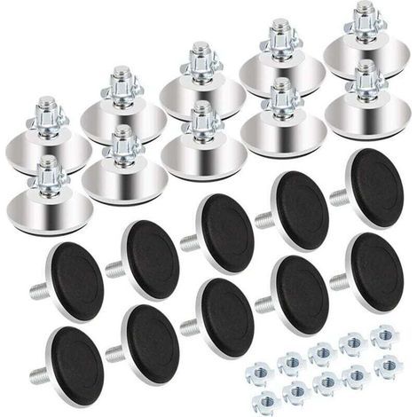 20 Stück Nivellierfüße für Möbel, M8 x 40 mm verstellbare Möbelfüße, Justierschrauben für Möbelbeine, Stühle, Tische (1/4)