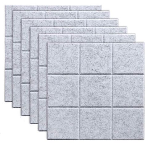 Panneaux Acoustiques Décoratifs 12pcs (30x30cm) - Fibre Polyester Découpable - Tableau d'Affichage Moderne - Pour Home Office, Cuisine (1/5)