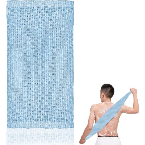 1 Serviette Exfoliante, Nylon et Polyester, Gommage Corps, Lavage Dos, Homme et Femme