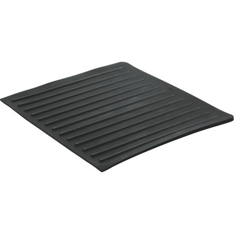 GROHE Gocciolatoio, Tappetino scolapiatti antiscivolo sopra il lavello della cucina, 450 x 400 mm, Resistente al calore, Lavabile in lavastoviglie, Silicone, Nero, 40871K00 (1/5)
