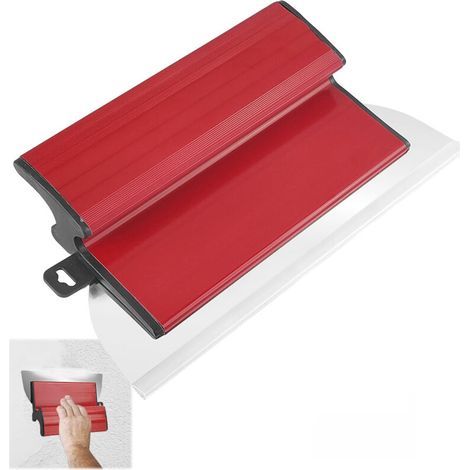 25 cm Putzmesser, doppelseitiges Putzmesser, glatt und weich, geeignet für Dicht-, Beton- und Wandputzarbeiten, (rot) (1/5)