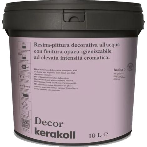 Resina pittura decorativa all’acqua con finitura opaca decor bianco 10 lt (1/2)