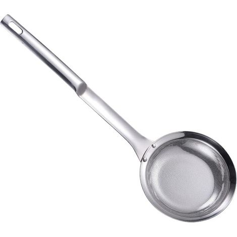 1 Cuillère à écumer, Acier inoxydable 304, Filtre à graisse, Trou de suspension, Cuisine Restaurant (1/5)