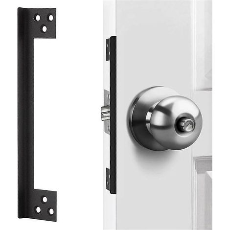 Plaque de protection de loquet de porte de 7 pouces en forme de L, en acier inoxydable, pour la sécurité du loquet de porte - [jkw] (1/5)