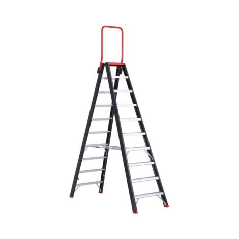altrex Sicherheits-Stehleiter - beidseitig begehbar, 2 x 10 Stufen (1/5)