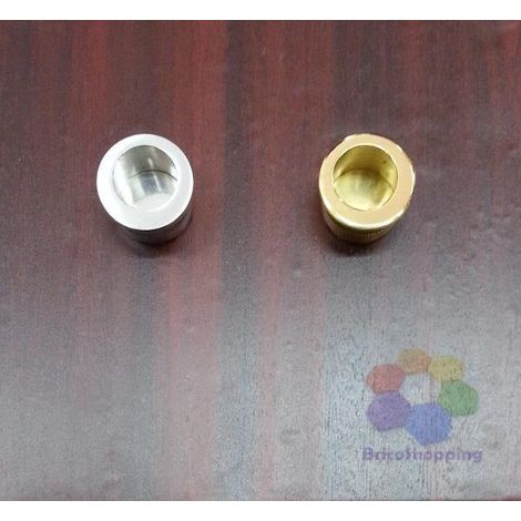 Ditali Di Trascinamento Frontali Per Porte Scorrevoli 25 Mm Oro E Cromo Sat - Colore: Oro