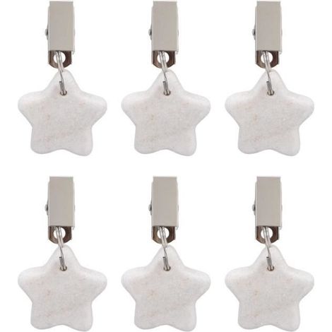 Poids de nappe - ZERONE - 6 Pcs - Marbre - Acier Inoxydable - Étanche et Antirouille (1/4)