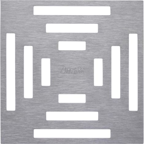 airfit Design Edelstahlrost "Zentriert" 2mm gebürstet, aufliegend, für 60202BA