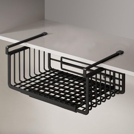 Ausziehbarer Aufbewahrungskorb für unter Regalböden - Hängekörbe für unter Schrankböden, Organizer für Kleiderschrank, Speisekammer, Küchenschrank, Schreibtisch, Arbeitsplatte, Bücherregal, platzsp... (1/5)