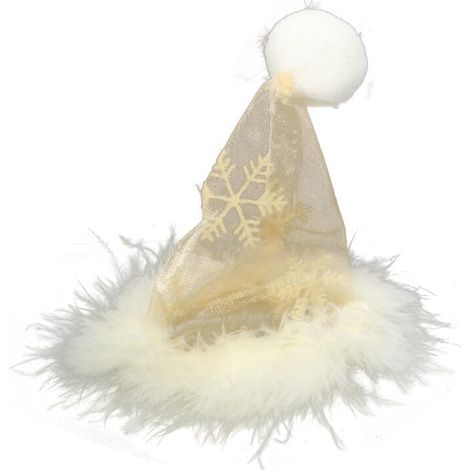 Ciondolo a forma di cappello di Natale con piume (1/2)