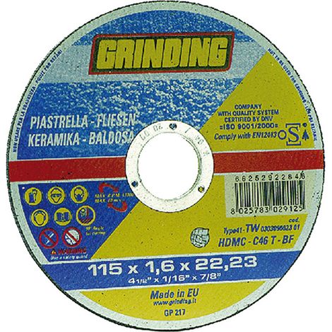 50PZ MOLA ABRASIVA PER MARMO/PIASTRELLE ø 115 x 1,6