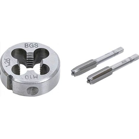 Kit de 1 filiere + 1 jeu 2 tarauds m10 x 1.25mm
