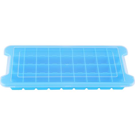 Bac à glaçons silicone empilable avec couvercle étanche - 36 cases - Accessoire cuisine et bar bleu (1/5)