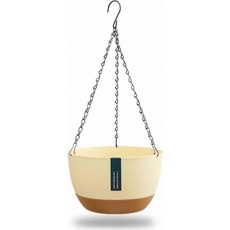 Suspension Double Chaîne Panier Planté Balcon Intérieur Pot avec Réservoir Auto-Absorbant Eau (1/5)