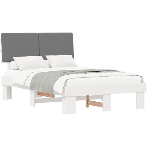 Maison Exclusive - Letto con Testiera Rivestita Grigio chiaro 120 x 200 cm (1/5)