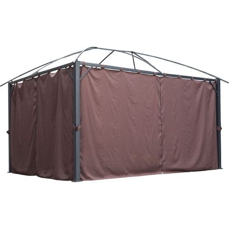 TrendLine Seitenteile Pavillon Martinique Polyester mit PU-Beschichtung braun
