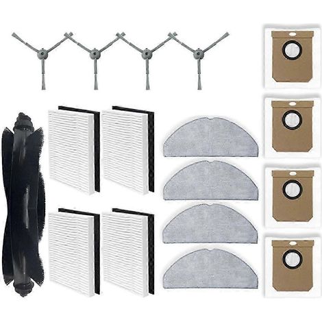 Accessoires pour aspirateurs G50 Hybrid et L60 Hybrid : brosse principale, brosse latérale, filtre HEPA, serpillière et sac à poussière. (1/5)