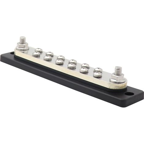 Barre de masse en cuivre 12 sorties 250A 48V – Idéal pour circuit électrique de camping‑car et bateau – Connecteur haute intensité pour applications marines et caravanes (1/5)