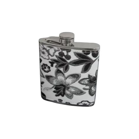 Flasque en acier inoxydable de 7 oz à motif floral pour femmes et filles