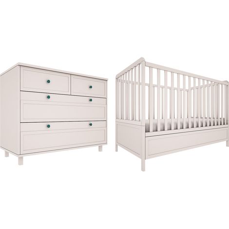 Lettino evolutivo 70x140 e cassettiera a 4 cassetti Wood Luck Gabriel Cachemire (1/5)