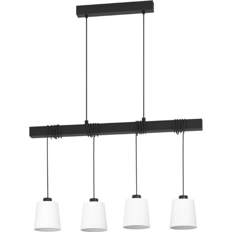 Lampe suspendue pour salle à manger Townshend 8 4 nuances de tissu - 43884 (1/2)