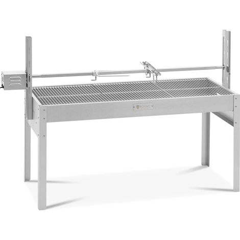 Barbacoa motorizada con asador 40 kg longitud del asador: 127 cm acero inoxidable acero plateado 140008407 (1/5)