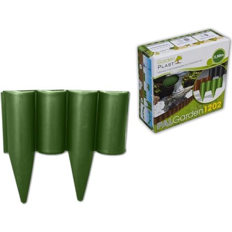 Bordure de jardin verte PALGARDEN longueur 2.5 m hauteur 22.5 cm (1/3)